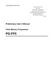 Flash Memory Programmer PG-FP5 Preliminary User`s Manual