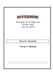 Riverside Travel Trailer Owners Manual