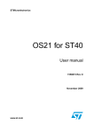 OS21 for ST40 - STMicroelectronics