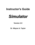 Instructors Manual for Setting Up Simulations