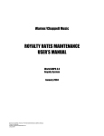 User`s Manual-Royalty Rate File Maint-READ