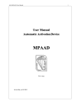 User Manual Automatic Activation Device MPAAD