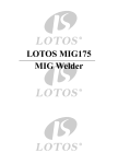 LOTOS MIG175 Manual - Lotos Technology Plasma Cutters and