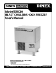 Model DBC30 BLAST CHILLER/SHOCK FREEZER User`s Manual
