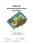 PMDX-122 User`s Manual, Revision 1.11
