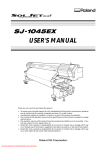 Roland SJ-1045EX User Guide Manual
