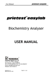 Biochemistry Analyser USER MANUAL