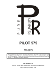 PR Pilot 575 User Manual