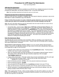 Procedure for AFR Data File Submission