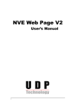 NVE Web Page V2 User`s Manual