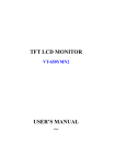 TFT LCD MONITOR USER`S MANUAL