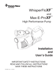 WhisperFlo XF Installation and User`s Guide - Rev
