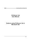 CX-Server Lite User Manual Guide to using CX-Server Lite