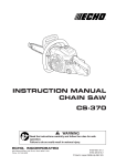 instruction manual chain saw cs-370