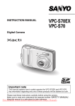 Sanyo VPC-S70 User Guide Manual pdf