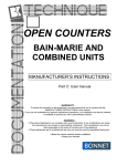 open counters bain-marie and combined units