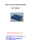 JZ872 Low Power Wireless Module User`s Manual