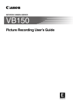 Canon Network Camera Server VB150 Picture Recording User