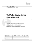VxWorks Device Driver User`s Manual