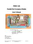 PMDX-120 Parallel Port Accessory Module User`s Manual