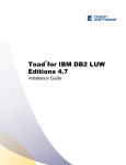 Toad for IBM DB2 LUW Editions Installation Guide