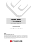 EV3830 Series IP Stand Server User`s Manual