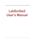 LabScribe2 User`s Manual - World Precision Instruments