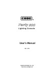 Lighting Console User`s Manual