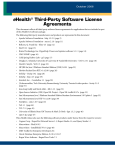 eHealth Third-Party Software License Agreements