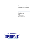 Spirent Communications Nomad User`s Manual