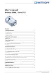 User`s manual Primor 2000 / Level 15