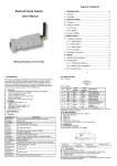 Bluetooth Serial Adaptor User`s Manual
