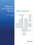 Calibration and Switching Module, CSM, User`s Manual