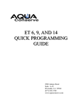 ET 6, 9, AND 14 QUICK PROGRAMMING GUIDE