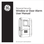 Window or Door Alarm User Manual