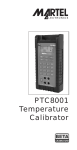 Martel PTC-8001 Temperature Calibrator Manual PDF