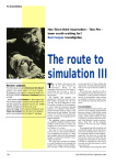 The route to simulation III