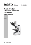 User instructions Compound laboratory microscope KERN OBD 127