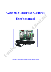 GSE-615-Remote Controller for Internet User`s Manual