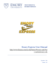 Emory Express User Manual - Emory Finance
