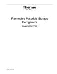 Flammable Materials Storage Refrigerator User Manual 50FREETSA
