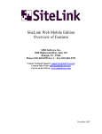 SiteLink Web Mobile Edition Overview of Features