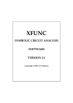 xfunc symbolic circuit analysis software version 2.1