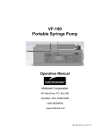 VF-100 Portable Syringe Pump Operation Manual