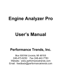 Engine Analyzer Pro User`s Manual