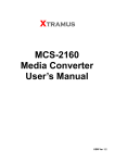 MCS-2160 Media Converter User`s Manual