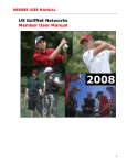 MEMBER USER MANUAL US GolfNet Networks Member User Manual