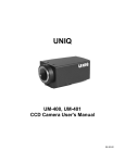 UNIQ UM-400, UM-401 CCD Camera User`s Manual
