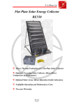 Flat Plate Solar Energy Collector RE550