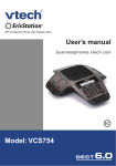 User`s manual Model: VCS754